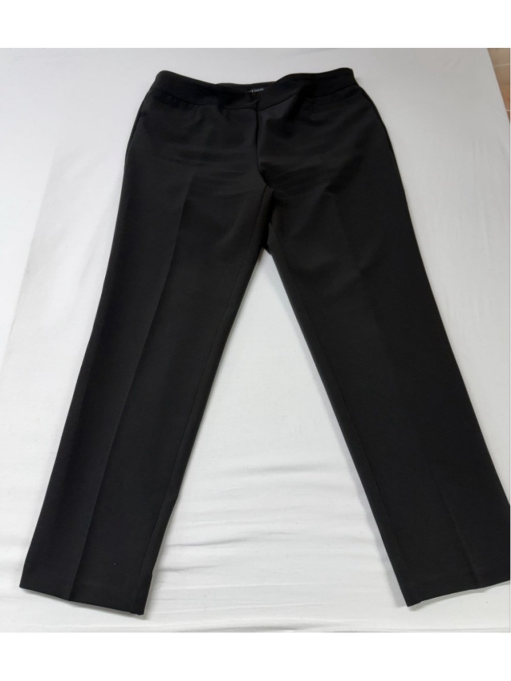 Rachel Black Pull On Dress Pants Women's Straight Leg Comfort Slacks 1916
